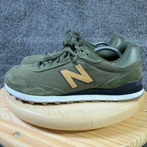 New Balance 515 v1 Sneaker Mens Sz 11.5 Olive Green Gold Suede Mesh Running Shoe